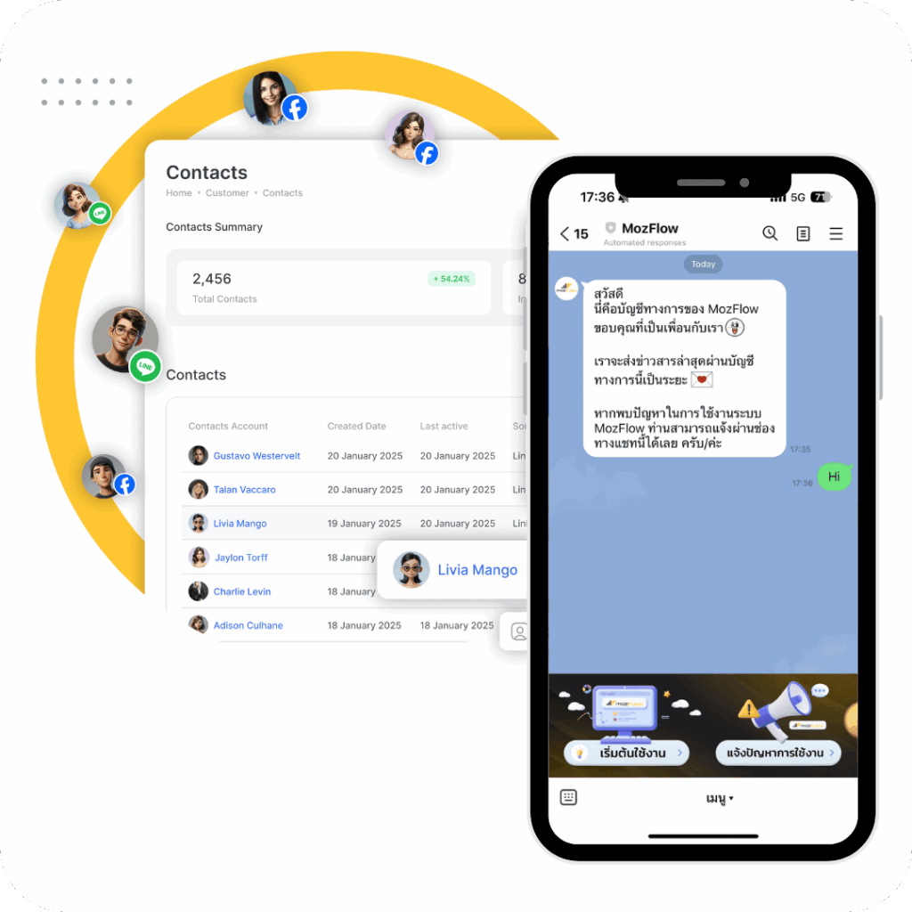 Create Contact from Chats
